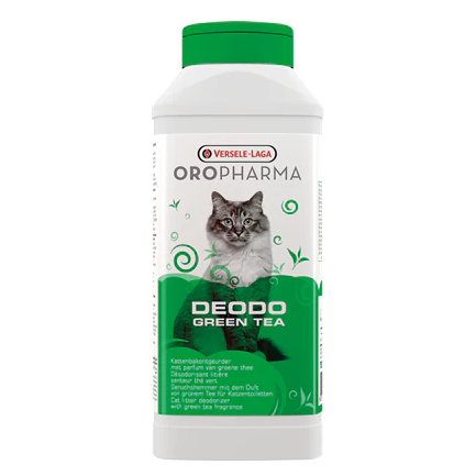 DEODOO Žalios arbatos milteliai kačių tualetui, 750 g DEODOO Žalios arbatos milteliai kačių tualetui, 750 g