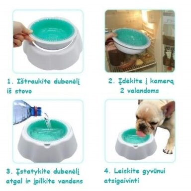 Šaldantis (vėsinantis) dubenėlis šunims 400 ml