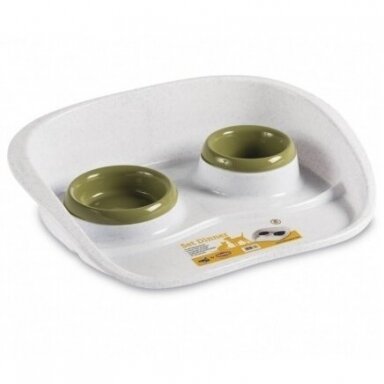 STEFANPLAST SET DINNER padėklas su dubenėliais chaki STEFANPLAST SET DINNER padėklas su dubenėliais chaki