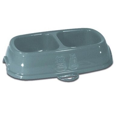 STEFANPLAST BREAK DOUBLE plastikinis dubenėlis 0,2l + 0,2l plieno mėlynumo STEFANPLAST BREAK DOUBLE plastikinis dubenėlis 0,2l + 0,2l plieno mėlynumo