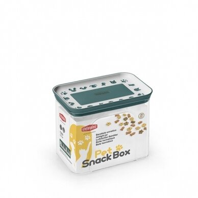 Stefanplast Bartollo skanėstų dėžutė su žaliu dangčiu 1,2 l